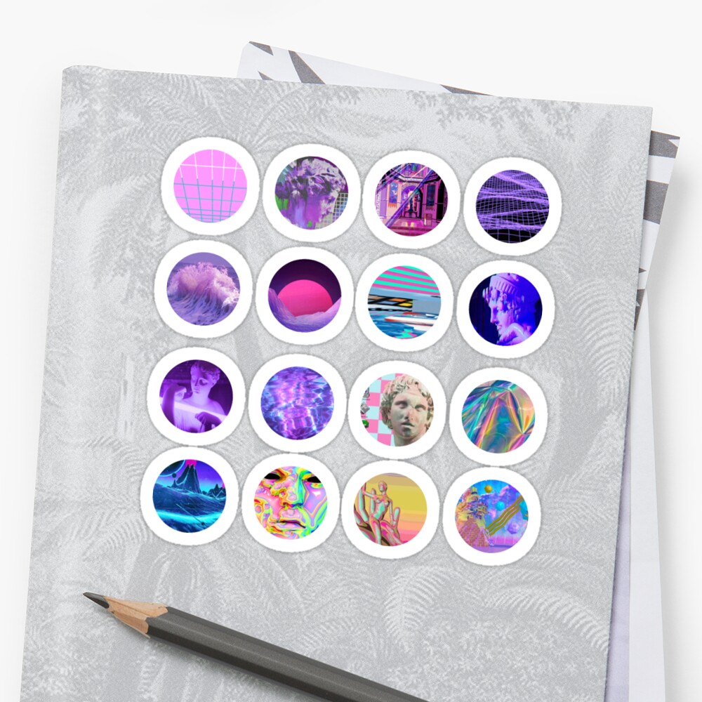 "vaporwave aesthetic sticker set" Sticker by inuzupunupi ...