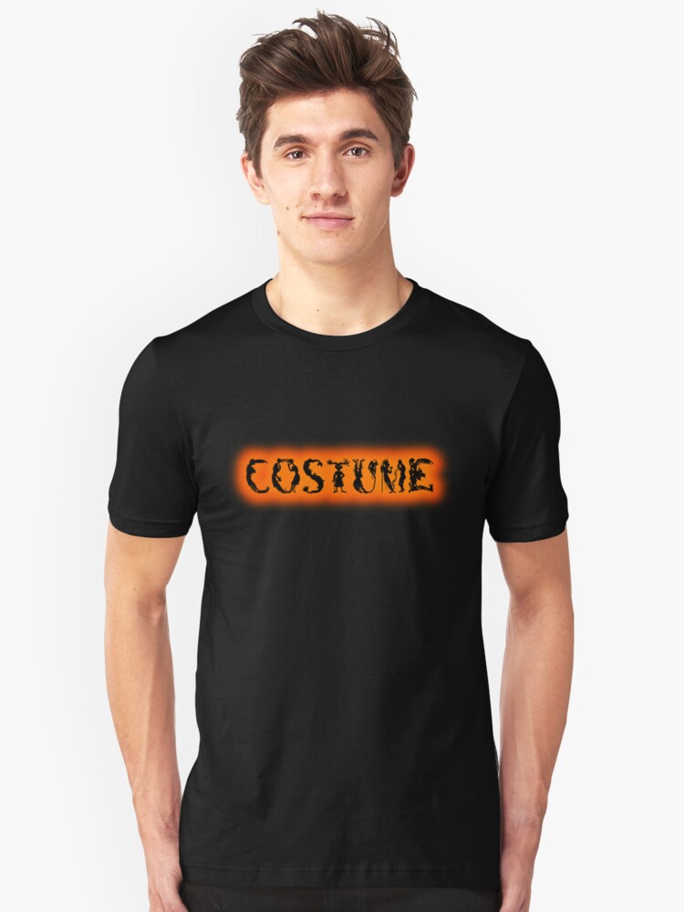 Alternate view of Monster-Lettered Costume (Orange) Slim Fit T-Shirt