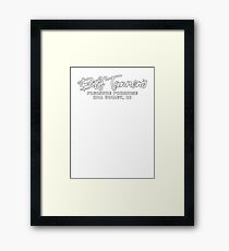 Biff Tannen's Pleasure Paradise - Back to the Future (Black) Framed Print