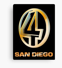 Channel 4 San Diego (Gold) Canvas Print