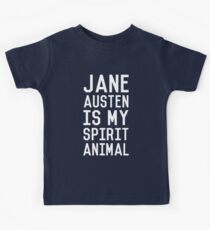 Jane Austen is my Spirit Animal_White Kids T-Shirt