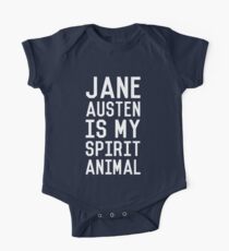 Jane Austen is my Spirit Animal_White Short Sleeve Baby One-Piece