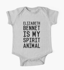 Elizabeth Bennet_Black Short Sleeve Baby One-Piece