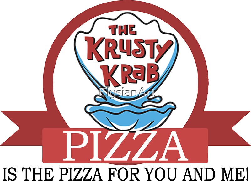 &quot;The Krusty Krab Pizza&quot; Stickers by ElysianArt Redbubble