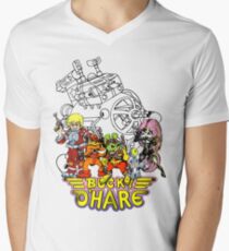 Bucky O'Hare - Logo - Group with Ship - Color Men's V-Neck T-Shirt