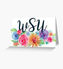 FLORAL WSU Greeting Card