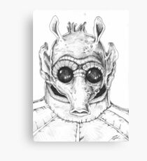 Star Wars Greedo Inked Canvas Print