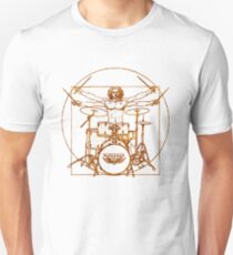 Vitruvian Drummer Man Unisex T-Shirt