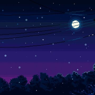 Pixel Art Night Sky\