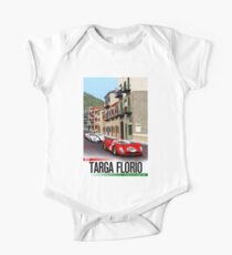 TARGA FLORIO; Vintage Grand Prix Auto Print One Piece - Short Sleeve