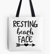 Ruhendes Strandgesicht Tote Bag