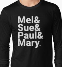 Don't Break Up The Band (white on black) Long Sleeve T-Shirt