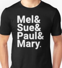Don't Break Up The Band (white on black) Unisex T-Shirt