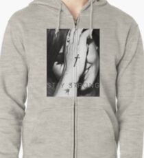 Demi Lovato Stay Strong Halftone Zipped Hoodie