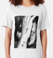 Demi Lovato Stay Strong Halftone Slim Fit T-Shirt