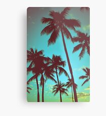 Vintage Tropical Palms Metal Print