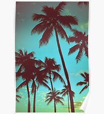 Vintage Tropical Palms Poster