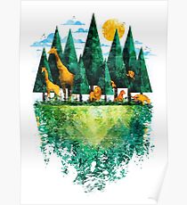 Geo Forest Poster