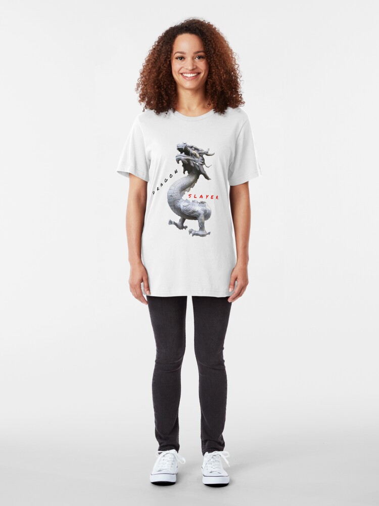 Alternate view of BEAST DRAGON SLAYER Slim Fit T-Shirt