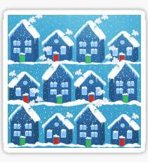 Winter In The Village Sticker