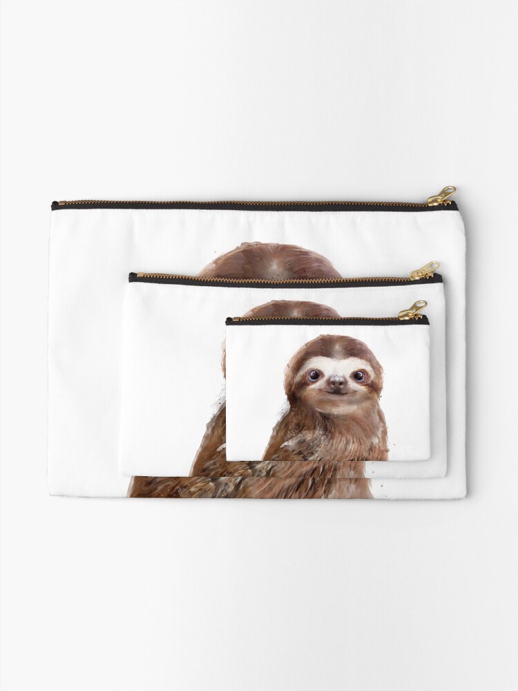 Alternate view of Little Sloth Zipper Pouch
