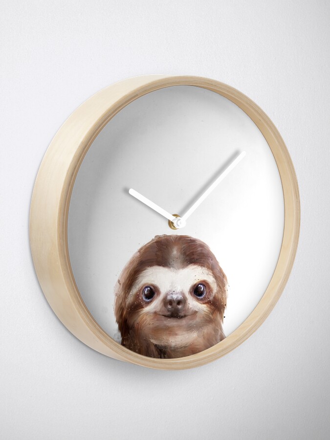 Alternate view of Little Sloth Clock