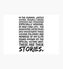 svu intro Photographic Print