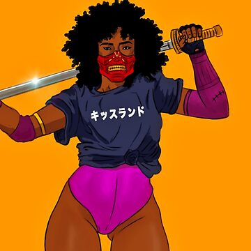 Female Afro Samurai Black Art Digital Download Home 