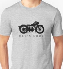Old's Cool - Vintage Motorcycle Silhouette (Black) Unisex T-Shirt