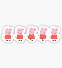 Peppa pig queue Sticker