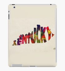 Kentucky Typographic Watercolor Map iPad Case/Skin