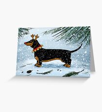 A Very Dachsie Christmas Greeting Card
