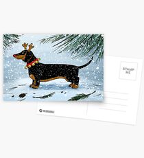 Ein sehr Dachsie Weihnachten Postkarten