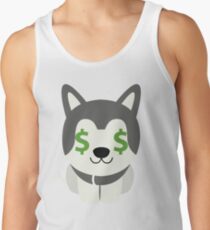 Siberian Husky Emoji Money Face Men's Tank Top