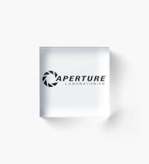 Portal Aperture Science Logo Acrylic Block