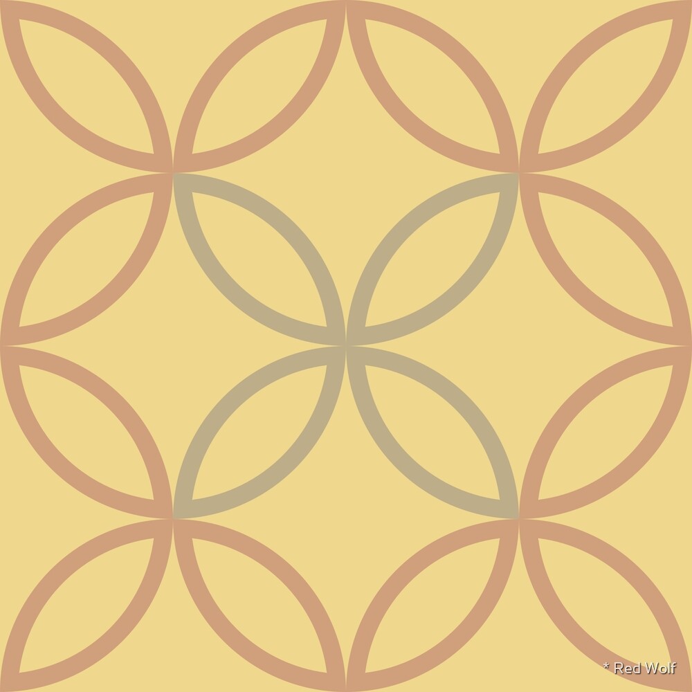 Geometric Pattern: Circle Nested Outline: Oxide by * Red Wolf