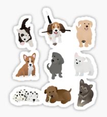 puppies (blue) Sticker