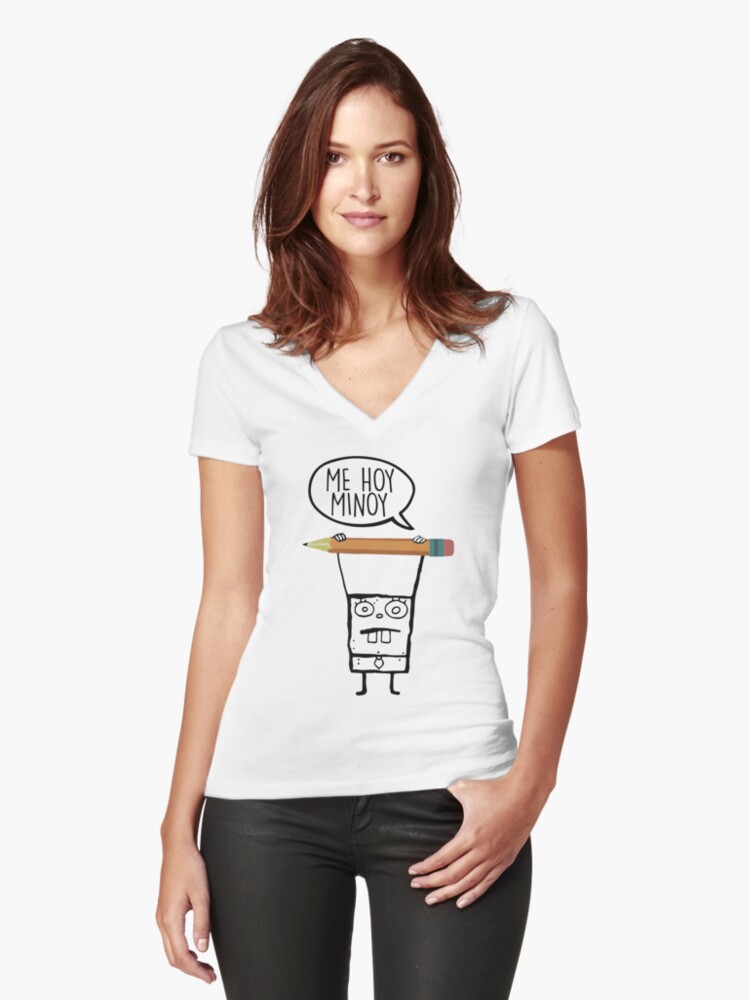 Download "Me Hoy Minoy - Spongebob" Women's Fitted V-Neck T-Shirt ...