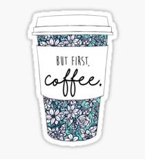 Floral Coffee Sticker