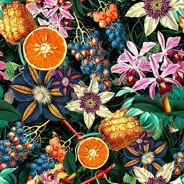 Artwork thumbnail, Tropical Orange Garden by burcukyurek