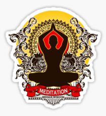 Meditation brings wisdom Sticker