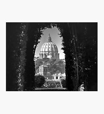 Vatican and St Peters Black & White Photographic Print