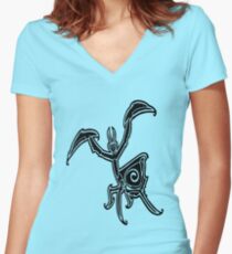 Praying Mantis Women's Fitted V-Neck T-Shirt