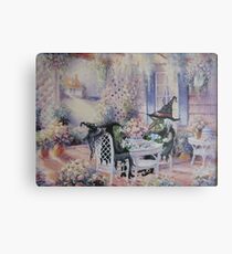 Afternoon Cards Metal Print