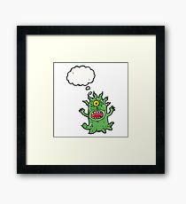 cartoon monster Framed Print