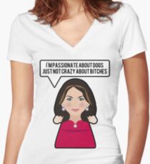 Passionate About Dogs Women's Fitted V-Neck T-Shirt