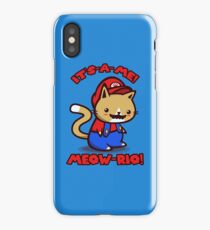 It's-a-me! Meow-rio! (Text ver.) iPhone Case