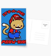 It's-a-me! Meow-rio! (Text ver.) Postcards