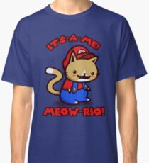 Camiseta clásica ¡Lo mismo! Miau-rio! (Texto ver.)