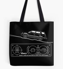 Toyota Tercel SR5 4WD Wagon AL25 BW Clinometer Tote Bag